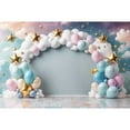 thumbnail image 1 of Balloon Gold Star Arch Birthday Party Photobooth Backdrop Nebular Sky Cloud Background Childr Photography Studio Props, 1 of 8