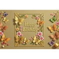 thumbnail image 1 of Balloon Hanging Flowers Birthday Photocall Backdrop Purple Butterfly Spring Fairy Forest Photography Background, 1 of 8