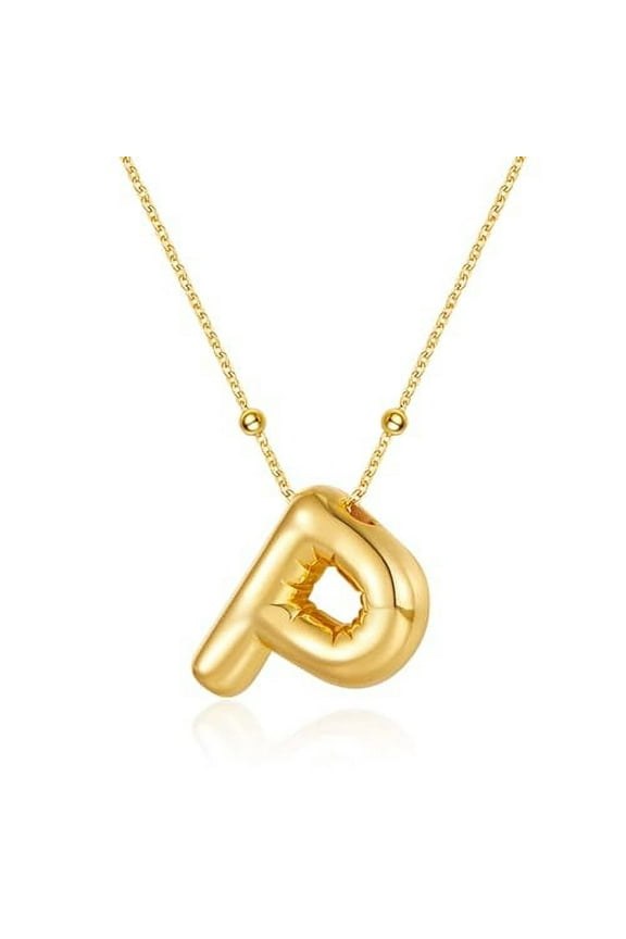 Balloon Initial Necklaces for Women Bubble Letter Necklace Gold Chain Pendant Alphabet Necklaces Dainty Letter Name Jewelry Gifts
