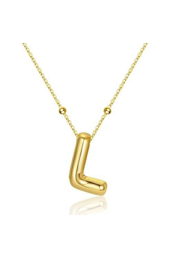 Balloon Initial Necklaces for Women Bubble Letter Necklace Gold Chain Pendant Alphabet Necklaces Dainty Letter Name Jewelry Gifts