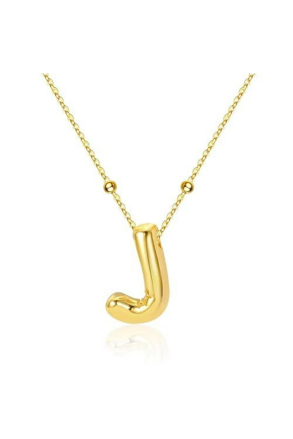 Balloon Initial Necklaces for Women Bubble Letter Necklace Gold Chain Pendant Alphabet Necklaces Dainty Letter Name Jewelry Gifts