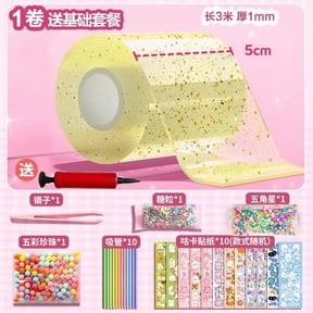 Balloon Kit Glitter Balloon Craft Set with Glue and Sequins, DIY Sparkle Balloon Making for Party Activities, Stress Relief Sensory, Includes Straws and Beads