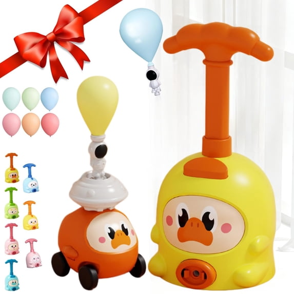 Balloon Launcher Toy Set – 2-in-1 Animal Air Powered Balloon Car, Races ...