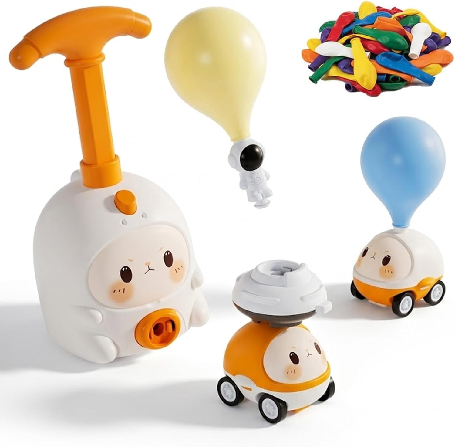 Balloon Launcher Toy Set, 2-in-1 Balloon Car Toy Pump Set | Air‑powered ...