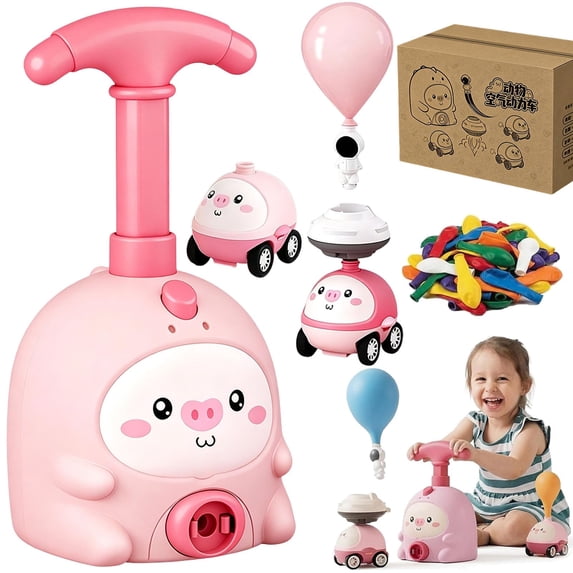 Balloon Launcher Toy Set, 2026 Upgraded Animal Air-Powered Balloon Car ...