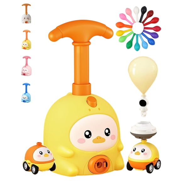 Balloon Launcher Toy Set, Balloon Car Toy Pump Set for Kids, Air Powered Balloons Cars Kit with Manual Pump & Animal Cars for Party Games and Outdoor Play