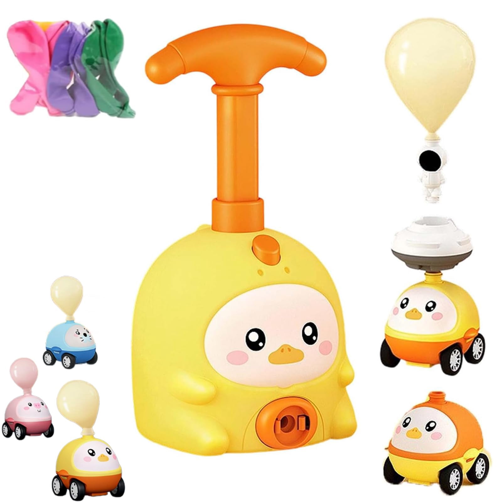 Balloon Launcher Toy Set with Animal Air Powered Cars and Pump for ...