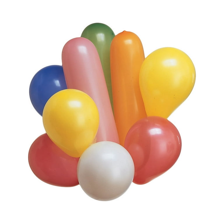 Balloon Long & Round Assortment 20/Pkg-Assorted Colors