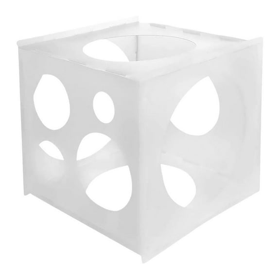 1Pc Party Balloon Size Measuring Box Collapsible Measure Tool White