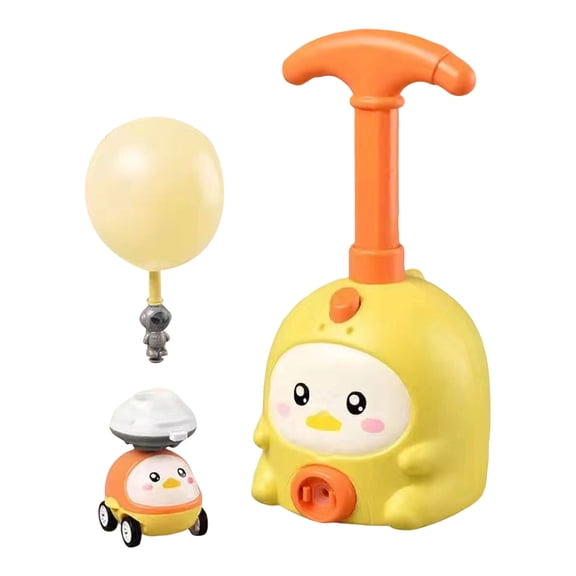Balloon Powered Car Launcher Toy, Air Pump Rocket Vehicle with Balloon Power for Indoor Play, Fun Science Experiment Prop for Family Activities