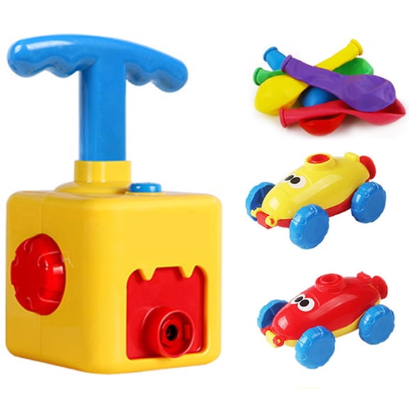 Balloon Powered Car Toy Set With 1 Main Unit, 2 Mini Cars & 6 Random Color Balloons - Fun Stem Learning Toy For Kids, Preschoolers, Toddlers - Ideal For Indoor/Outdoor Play,