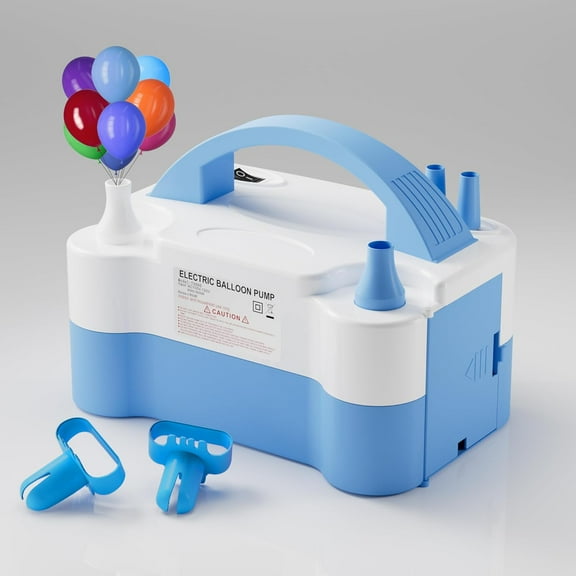 Balloon Pump - Electric Dual Nozzle Air Pump for Balloon, Portable Balloon Blower Save Time and Effort, Balloon Inflator for Parties and Decorations - 110V-120V, 600W