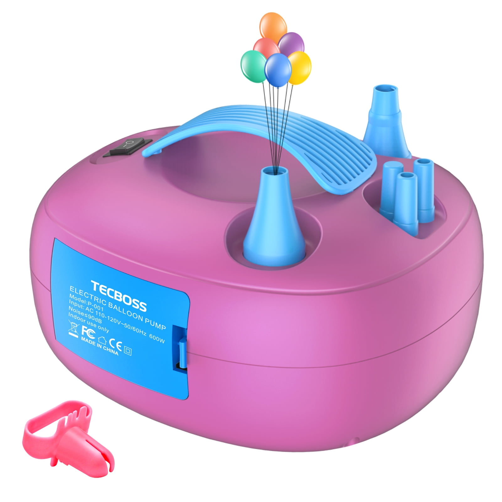 Balloon Pump, Electric Dual Nozzle Balloon Inflator, Portable Air Blower for Decoration, Party (110V, 600W)