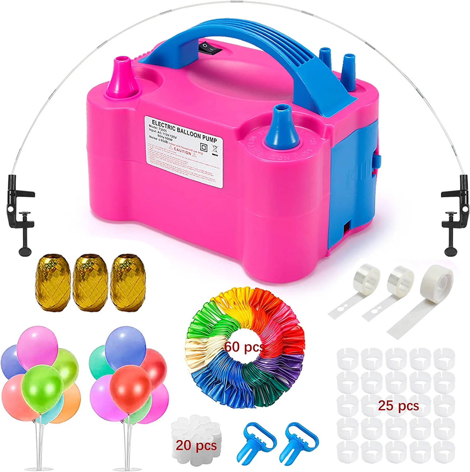 Balloon Pump 11" Perfect For Parties, Carnivals, Festivals Hand