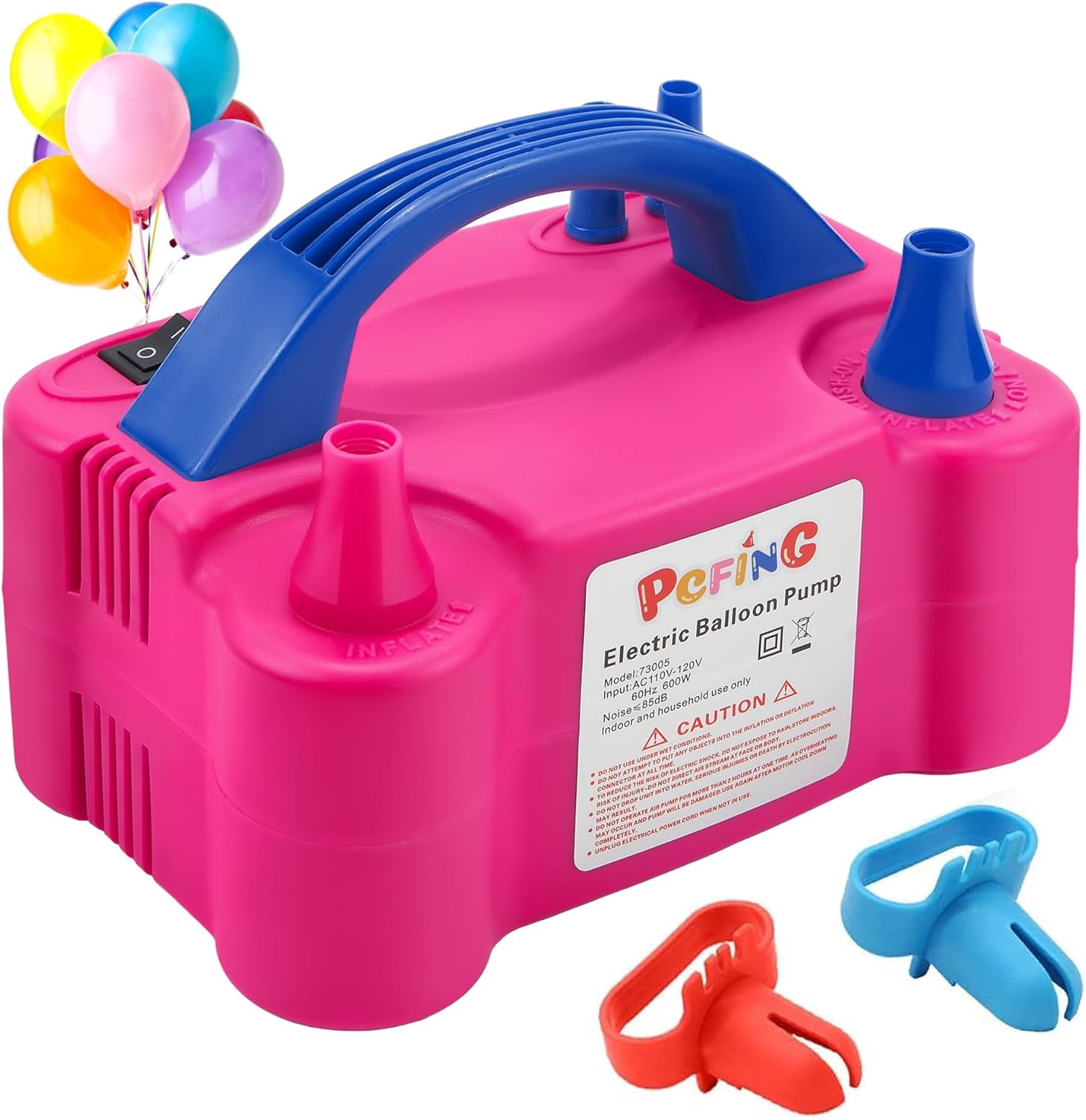 Balloon Pump Electric, Portable Balloons Inflator Blower Machine with ...