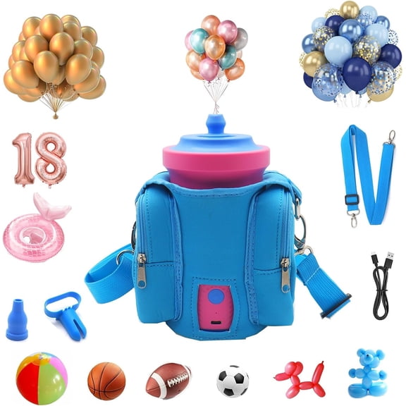 Balloon Pump Electric: Portable Cordless Balloon Blower Machine with Carry Bag, Rechargeable Air Pump for Balloons, Balloons Inflator for Party Decoration Christmas Birthday