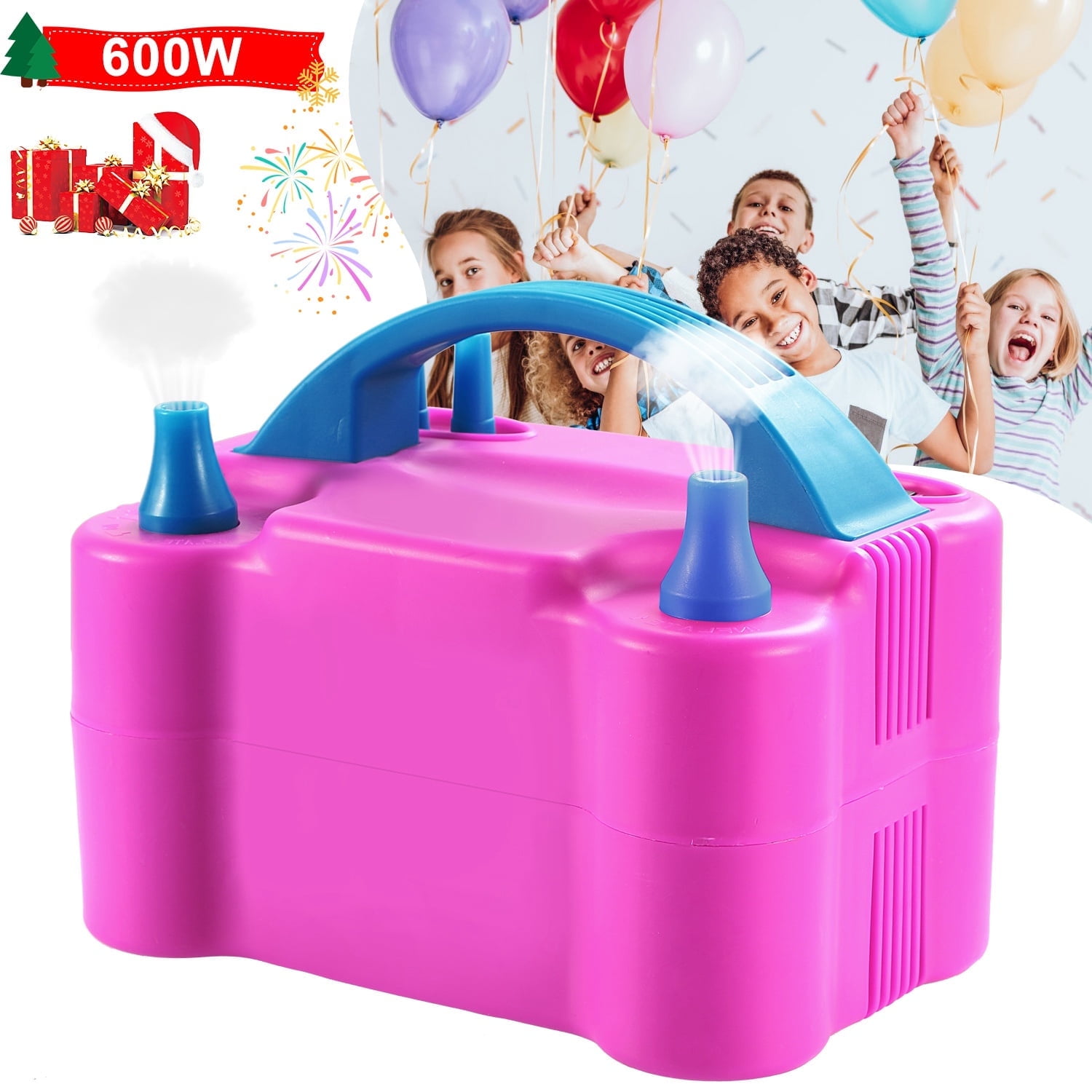 Imountek Balloon Pump Electric, Automatic Dual Nozzle Inflator for Balloons Party Decorations