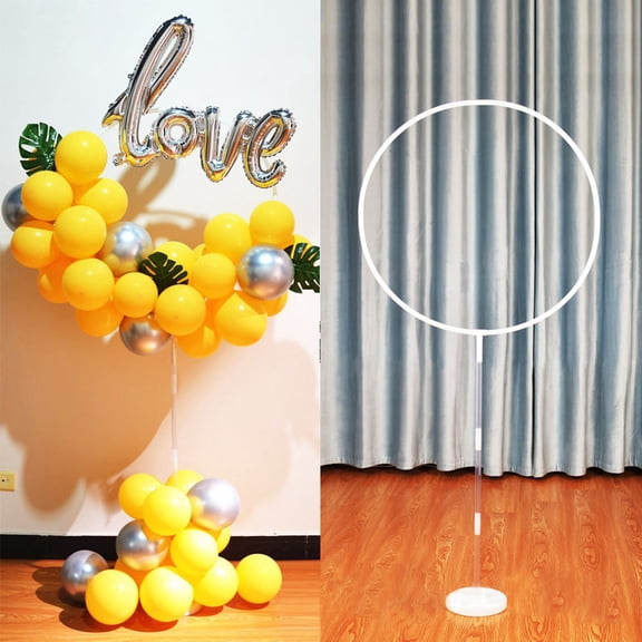 Balloon Round Arch Column Stand Set,Stand Round Balloon Column Arch for Birthday, Wedding, Baby Shower, Graduation, Anniversary,Party (Round Shape)