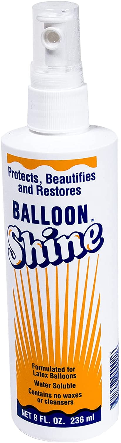 8 oz Shine Spray for Balloons - Latex Balloon Gloss Shine for A Brilliant Appearance - Hi Gloss - Brillo Para Globos - Made in USA 8oz Balloon Spray