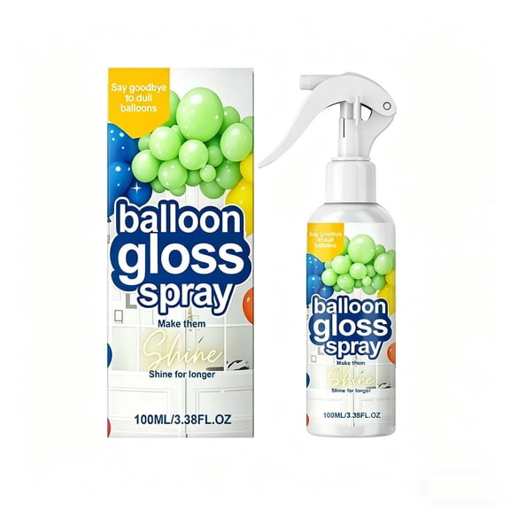 Balloon Shine Gloss Spray 3.38 Fl Oz Long Lasting Coating For Party Event Decoration Supply Clear