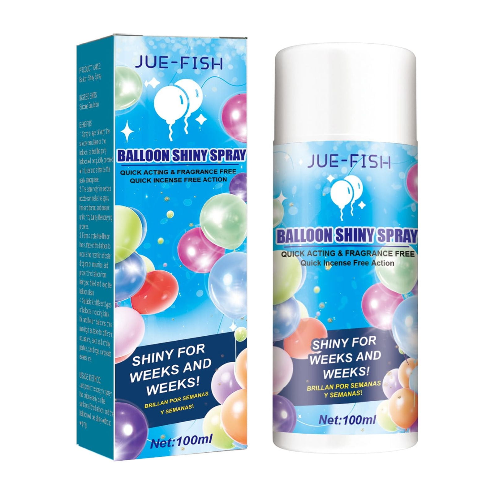 Balloon Shine Spray 100ml-Instant Gloss & Vibrant Finish - Balloon Brightener Spray, New Years Eve Party Supplies 2024, Enhance Party Decor-Birthdays