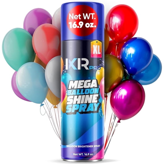 ixirpro Balloon Shine Spray (16.9 oz) No Need Towel or Gloves, Instant High Shine Gloss Brite Balloons for Party Decoration for Ultra Lasting, Shine Balloon Spray Upgraded Formula