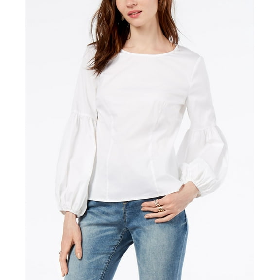 Balloon Sleeve Shirt White M
