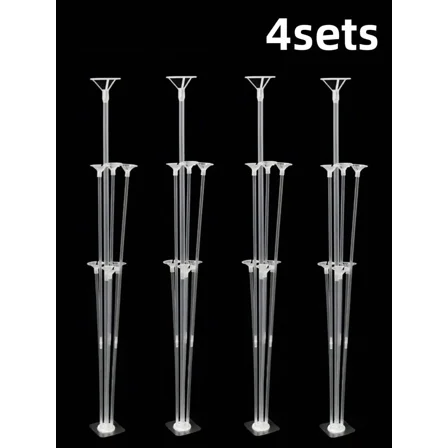 Balloon Stand Kit for Table, 1/2/4 Pack Desktop Balloon Arch and Stick Set for Birthday Party, Wedding, Baby Shower and Graduation Decorations, 28-Inch Height (Balloons Not Included)