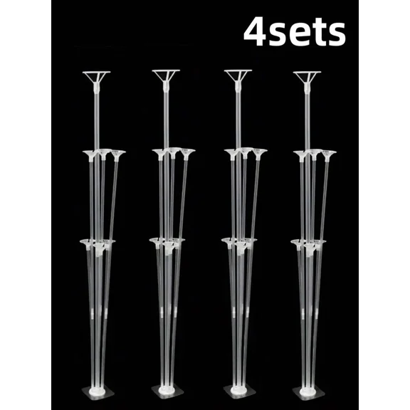 Balloon Stand Kit for Table, 1/2/4 Pack Desktop Balloon Arch and Stick Set for Birthday Party, Wedding, Baby Shower and Graduation Decorations, 28-Inch Height (Balloons Not Included)