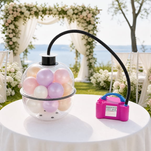 Balloon Stuffer Set with Electric Inflator Pump, Acrylic Balloon Filling Machine, DIY Balloon Stuffing Tool Kit for Gift Bouquet, Wedding, Birthday Party Decoration