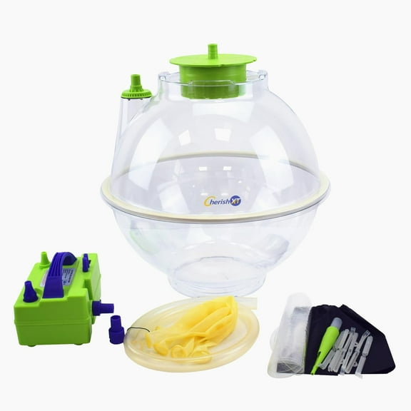 Balloon Stuffing Machine 17 inches Balloon Stuffer Kit to Wrap Gift Balloon Filling Kit with Expander, Air Pump, 5 bobo and 5 Latex Balloons (Balloon stuffer kit with Expander, Pump)