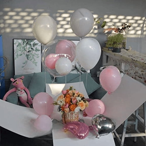 Balloon Surprise Box - 10 Pieces, White, for Birthday, Christmas & Any Party Event$$Electronics Accessories