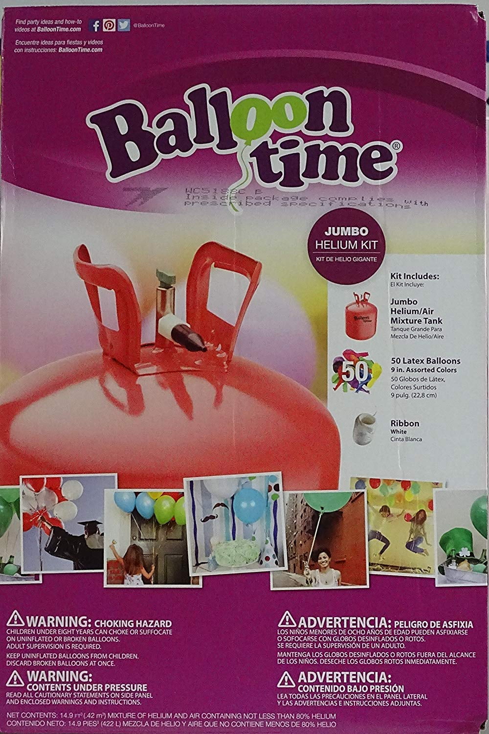Balloon Time Helium Balloon Kit Boxed
