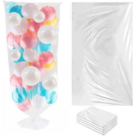 Balloon Transport Bags Large 2 Pack,59.05 x 47.24 Inch,Reusable,Plastic Clear Bags for Balloons Arch Storage,Carrying, Transfer