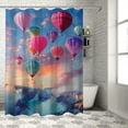 thumbnail image 1 of Balloon bathroom décor, multi-size color luxury graphic print polyester fabric stylish bathroom décor with washable shower curtain, 1 of 7