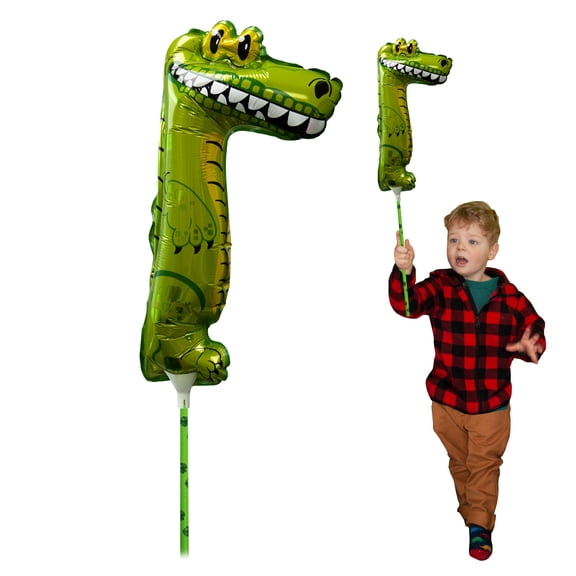 Ballooniacs Alligator Air-Filled Balloon by Deluxebase – Colorful Inflatable Party Decoration
