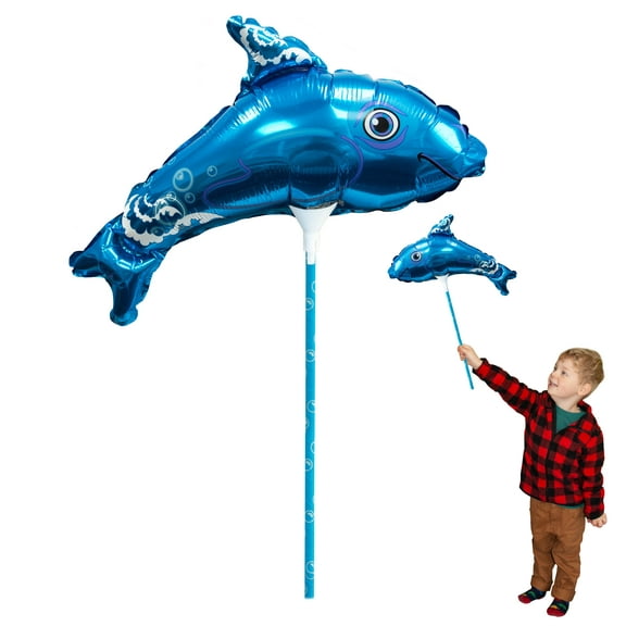 Ballooniacs Dolphin Air-Filled Balloon from Deluxebase. Colorful Ocean Party Decoration