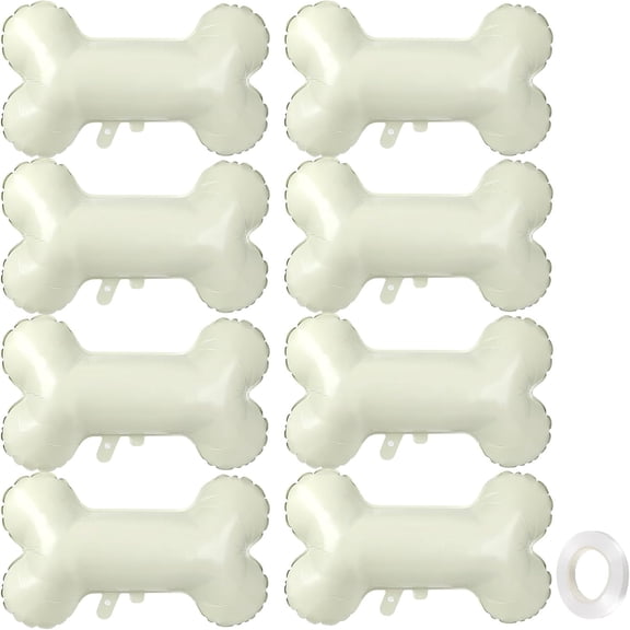 Balloons, 8 count  Birthday Decorations, 30 Inch Large  Shaped Foil Balloons, Dogs Balloon Pets Birthday Decorations with Straw and Ribbon for Pets Dogs Party Decoration Favor Supplies