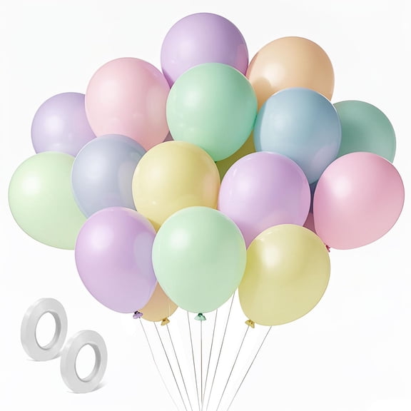 Balloons Assorted Colors Rainbow Decorations 100 Pack 12 inch Round Bright Latex Colorful Balloons for Birthday Baby Shower Wedding Party Birthday Decorations Supplies Arch Garland