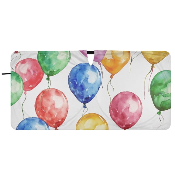Balloons Car Windshield Sun Shade Foldable Front Window Shades Cover Sun Visor Shield Block