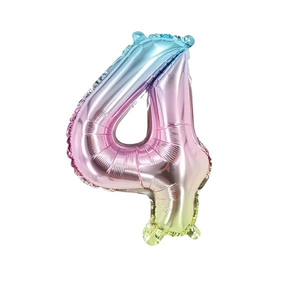 Balloons City Number Four Balloons, Foil Mylar