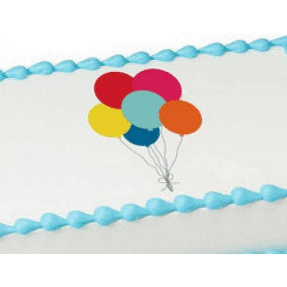Balloons Edible Extra Large 8 x 10 Cake Decoration Topper Image
