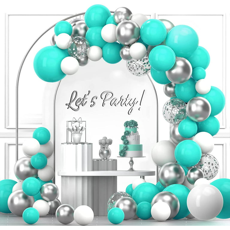 Great Choice Products Snowflake Teal Silver Party-Decorations Frozen Paper- Confetti - 100Pcs Glitter Teal Blue Silver