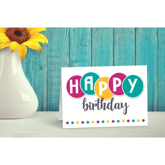 Balloons Happy Birthday Card - Birthday - 10 Count Boxed Set Birthday Cards