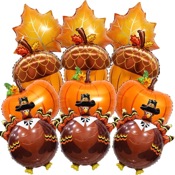 Balloons Set Fall balloons Turkey Balloon Pumpkin Foil Balloon for Fall Thanksgiving Party Decorations Supplies