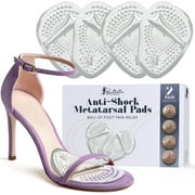 Ballotte Metatarsal Pads for Women - Ball of Foot Cushions for Women & Men - Silicone Gel Heel Pads - High Heel Inserts - Anti Slip High Heel Cushion Inserts Women/Foot Pads/Shoe Pads [4 Pack]