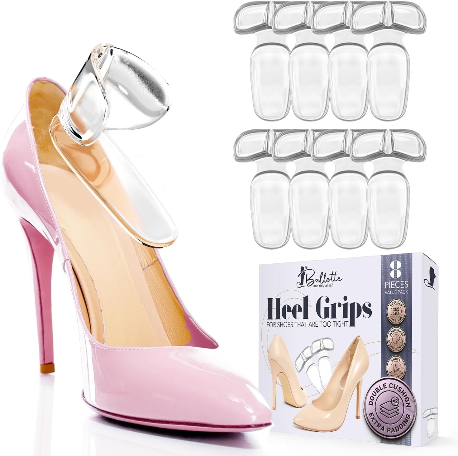 Ballotte Silicone Heel Protector - Back Slip Liners Soft