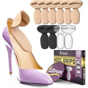 Ballotte Silicone Heel Protector - Heel Grips Heel Pads Shoe Pads Shoe Inserts for Women Heels - Shoe Inserts for Shoes That are Too Big High Heel Cushion Inserts Women (Multicolor - 10 Pack)
