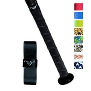 Ballpark Elite Bat Grip Tape for Baseball/Softball | 1.10mm thick Precut Polymer Bat Handle Grip | Black
