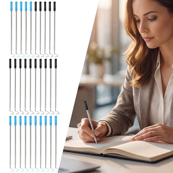 Ballpoint Ink Twist Pen Refills Medium Sized Pen Tips With Smooth Metal Coating for Round Ballpoint Pens Suitable for Replacing The Shaped Ballpoint Pens 15ml 10Pcs